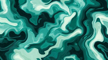 Fototapeta premium Green marble swirl pattern with fluid abstract design and organic textures