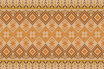 Geometric Textile Pattern in Warm Tones