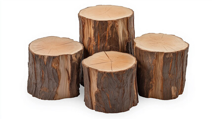 Rustic wooden stumps for natural decor ideas