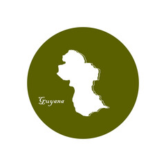 Guyana map with navigation icons