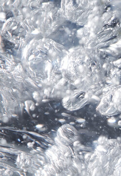 liquid, motion, blue, bubbles, abstract, background