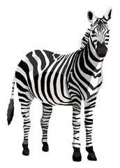 Zebra png safari animal, wild life illustration sticker, transparent background