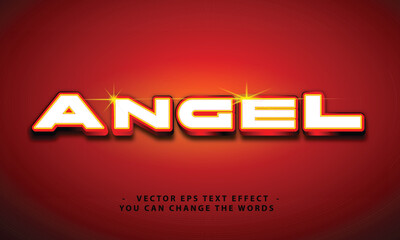 angel text with effect illustration