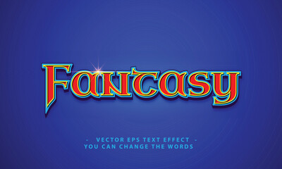 fantasy text with effect illustration
