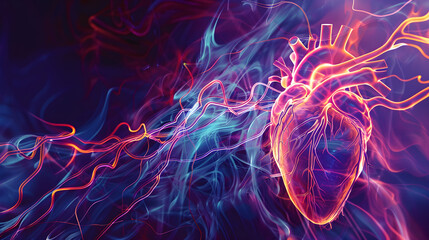 Comparative Illustration of Normal Heart Rhythm and Ventricular Fibrillation: A Crucial Medical Condition
