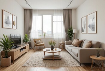 Cozy living room design modern apartment interior photography natural light wide angle home decor inspiration
