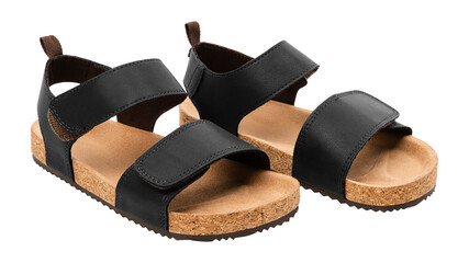 Png sandals black mockup summer footwear fashion
