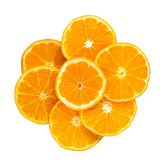 Sliced orange png, food element, transparent background
