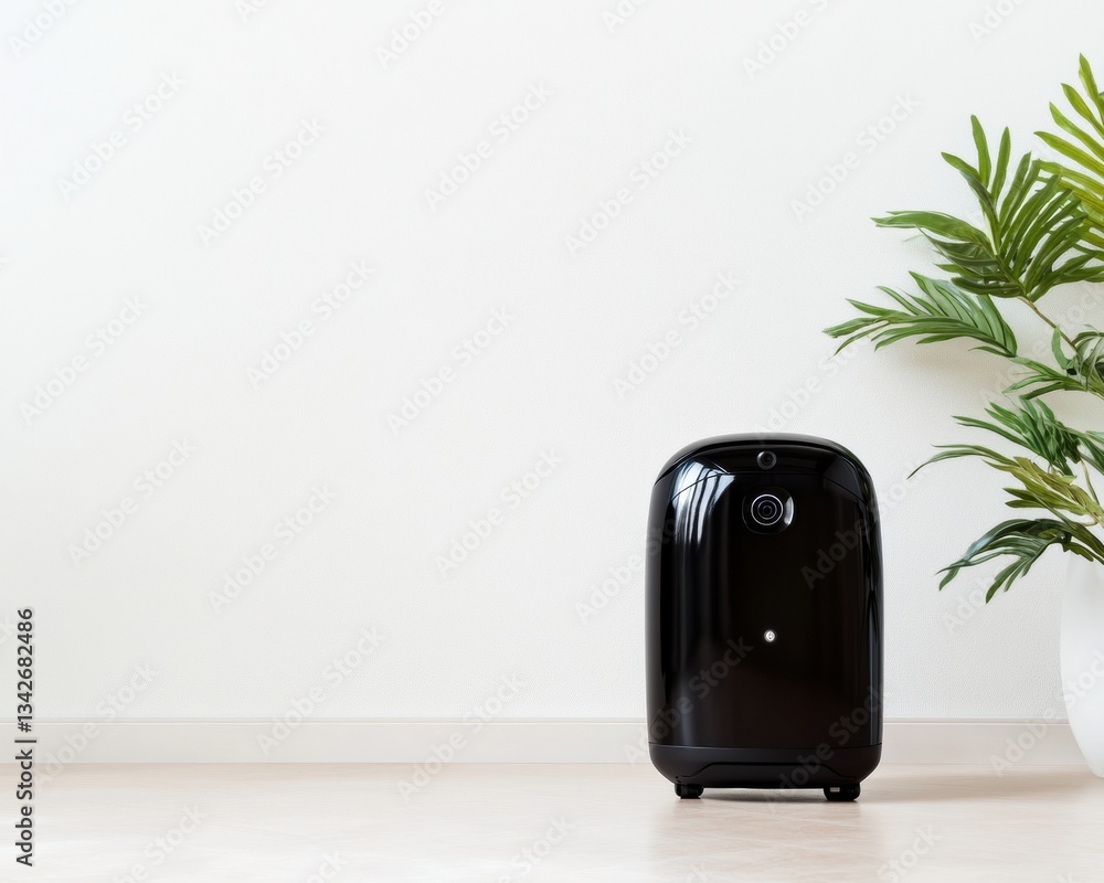 Aufkleber Sleek AI Home Sentinel Next-Gen Compact Autonomous Security Robot with Minimalist Design for Smart Living Environments - Advanced Urban Tech Protection