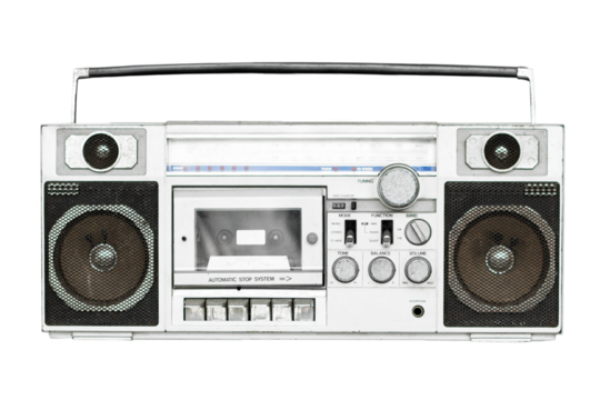 Boombox png, isolated object, transparent background