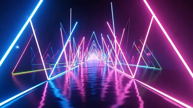 mesmerizing CGI animation of vibrant, multicolored computer code and data streams flying through a dark digital space. Glowing lines of programming code, binary digits