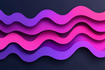 Abstract Waves for Purple Pink Gradient.