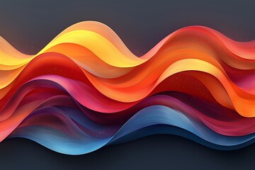 Abstract Waves for Vibrant Flow, Dark Background.