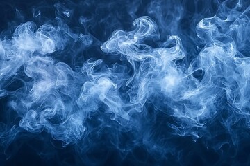 Blue Smoke Swirls for Dark Background. (1)