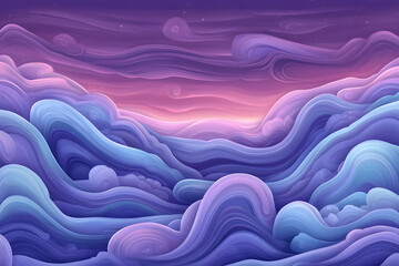 Obraz premium Waves of Color: Abstract Art Sunset