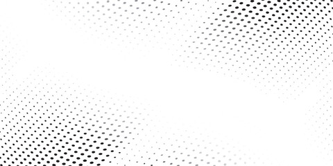 Monochrome gradient halftone dots background. Vector illustration. Abstract small grunge dots on white background