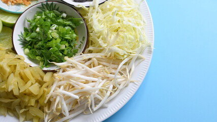 vegetable and condiment for northern soup of Thailand