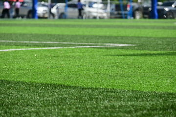 artificial green grass background for playground