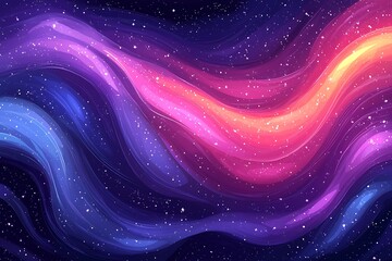 Fototapeta premium Cosmic Waves: Nebula Abstract Art.