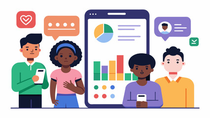 Fototapeta premium An app that allows users to share and report incidents of discrimination and hate crimes creating a comprehensive data set for human rights organizations.. Vector illustration