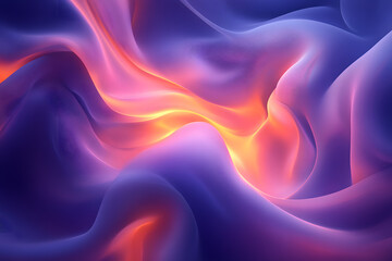 Abstract Purple & Orange Waves Flow