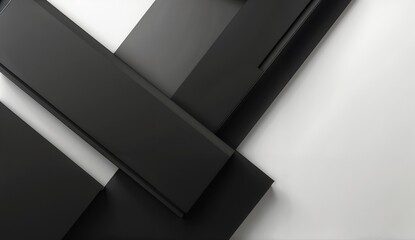 geometric shapes background in monochromatic palette of black, white, subtle gradients and reflective surfaces give it a futuristic look, perfect for tech branding and web background