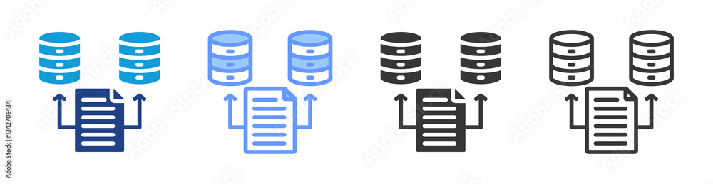 Poster Redundancy icon set multiple style collection