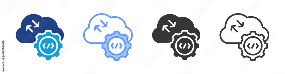 Poster Api icon set multiple style collection