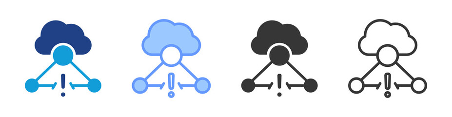 Fault Tolerance icon set multiple style collection