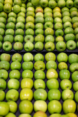 green apples in the market
