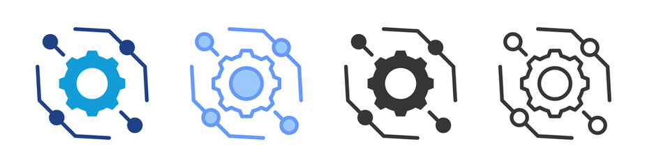 Event Driven Architecture icon set multiple style collection