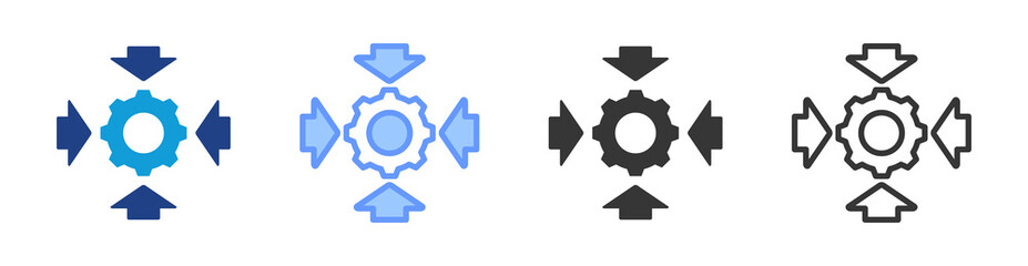 Auto Scaling icon set multiple style collection