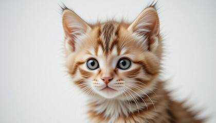 Obraz premium kot, kociak, zwierzę, pupil, odizolowany, koci, domowy, biały, futro, kiciuś, słodki, ssak, uroczy, zwierzęta domowe, młody, siedzący, dziecko, portret, patrzący, pręgowany, oczy, puszysty, łapa, brytyjski, piękny