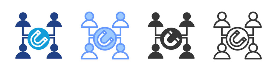 Lead Generation icon set multiple style collection