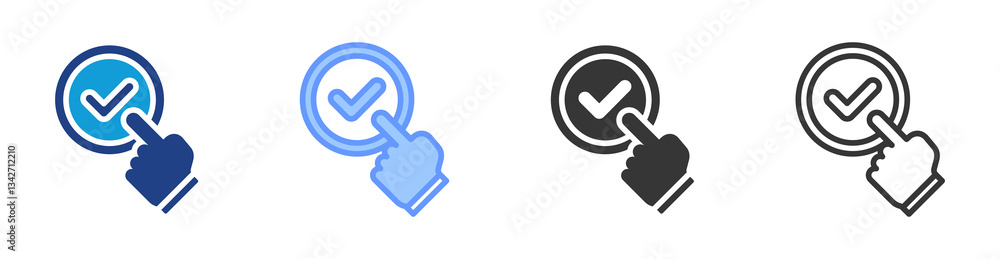 Poster Touch Point icon set multiple style collection