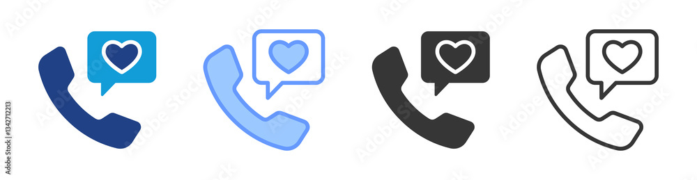 Poster Cold Calling icon set multiple style collection