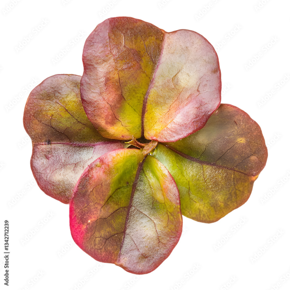 Poster a close-up of a vibrant and colorful leaf showcasing unique patterns and textures, perfect for natur