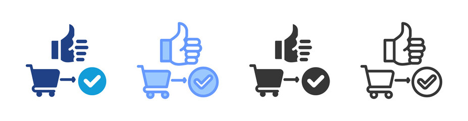 Customer Journey icon set multiple style collection