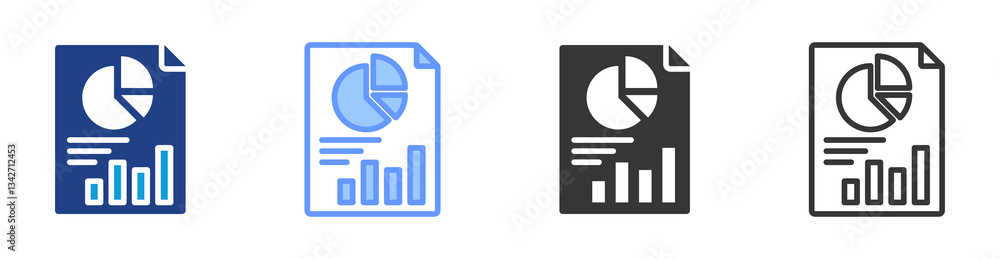 Poster Metric icon set multiple style collection