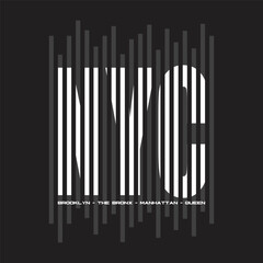 NYC city busy,design typography vector illustration