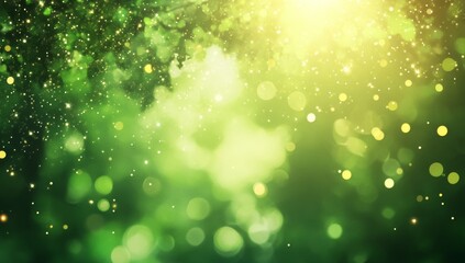 Obraz premium Lush forest backdrop with bokeh