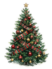 Beautiful Hand-Painted Christmas Trees with Traditional and Winter Wonderland Themes
