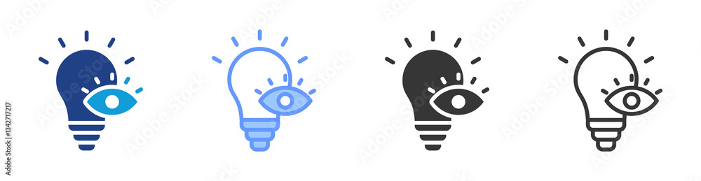 Poster clarity icon set multiple style collection