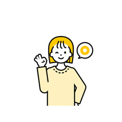 上半身のポーズ_シンプルな私服の女の子08