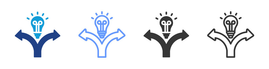 Innovation icon set multiple style collection