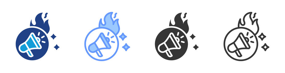 Viral Marketing icon set multiple style collection