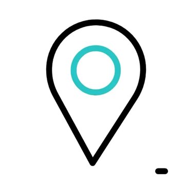 Simple Location Pin Icon Clean Design for Maps and Navigation