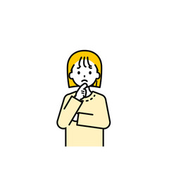 上半身のポーズ_シンプルな私服の女の子13