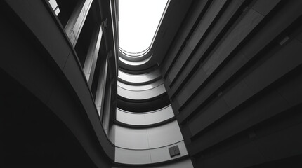 Obraz premium Modern Monochrome Architecture Perspective