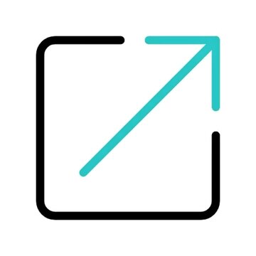 External Link Icon  Upward Diagonal Arrow in Square